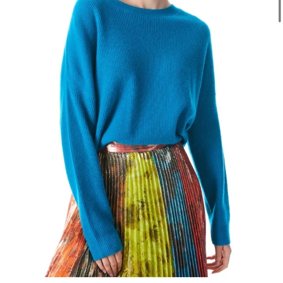 NWT ALICE+OLIVIA CAPRICE CREWNECK DROP SHOULDER PULLOVER - Picture 4 of 4